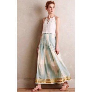 Anthropologie Floreat Far Seas Flowy Maxi Skirt 12